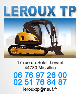 Leroux TP Missillac : terrassement Assainissement Guérande Pontchâteau